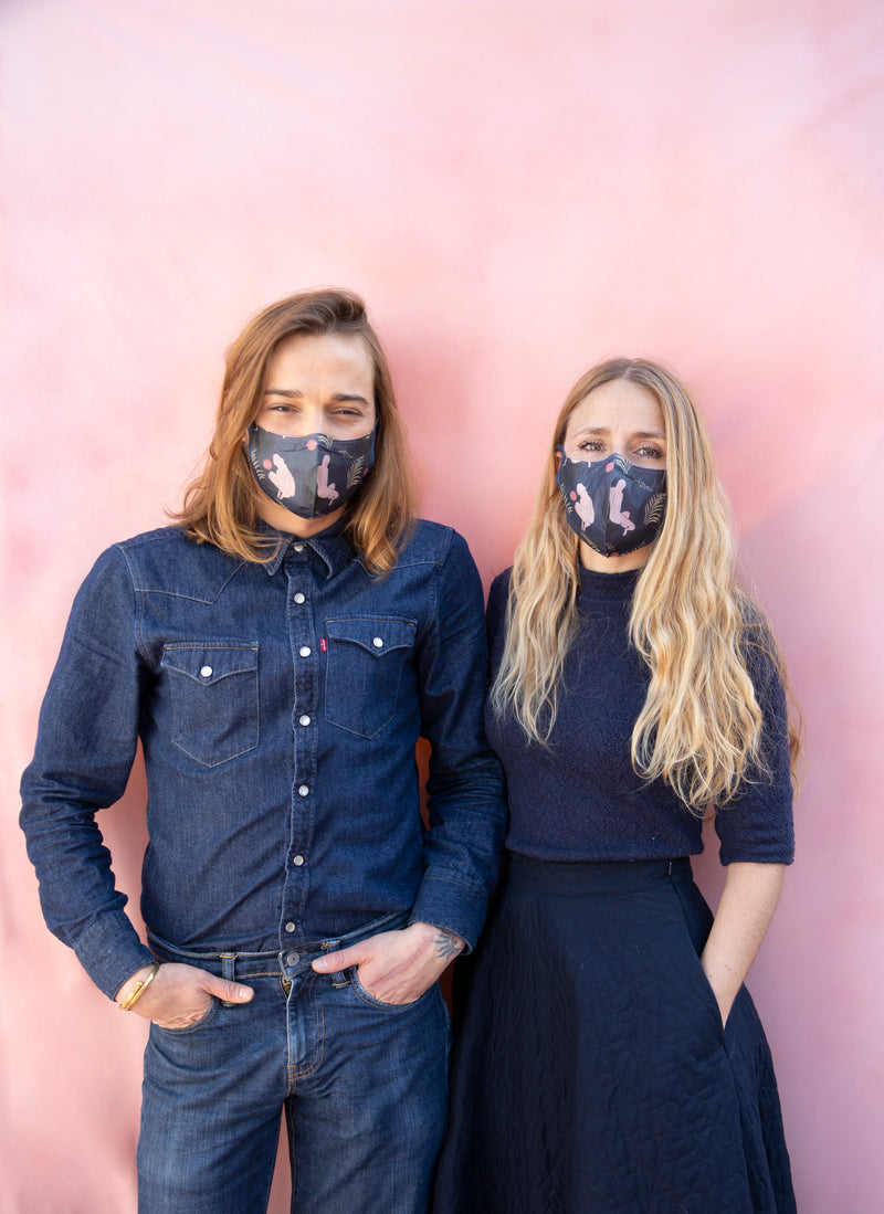 Airllo Mask - Batabasta Mediterranean Navy (washable & reusable)