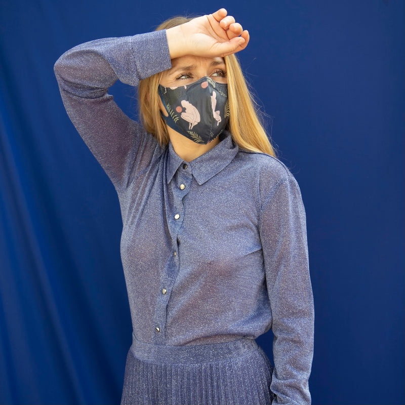 Airllo Mask - Batabasta Mediterranean Navy (washable & reusable)