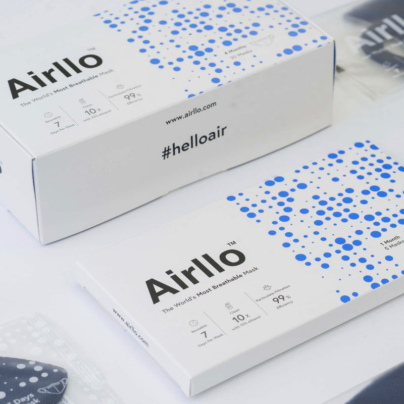 Airllo Mask - Floral Blue (washable & reusable)