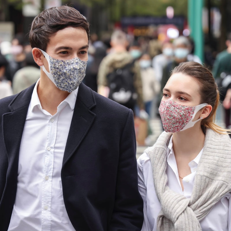 Airllo Mask - Floral Blue (washable & reusable)